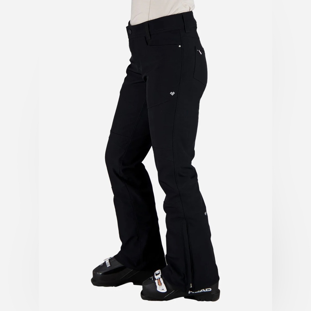 NWT Obermeyer Glyph Tech Black Softshell Snow/Ski Pant Womens 12 - Picture 2 of 3